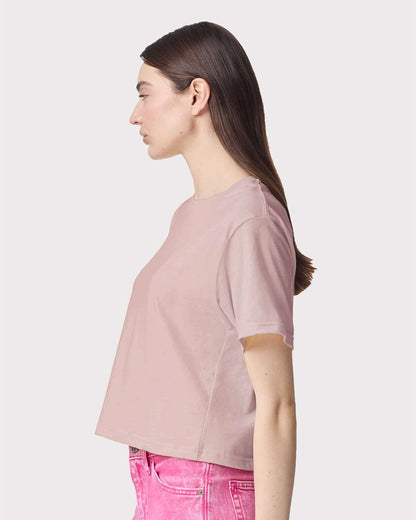 American Apparel Women's Fine Jersey Boxy Tee 102 #colormdl_Blush