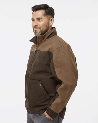 DRI DUCK Men's Horizon Two-Tone Boulder Cloth™ Canvas Jacket Tall Size 5089T #colormdl_Tobacco/ Field Khaki