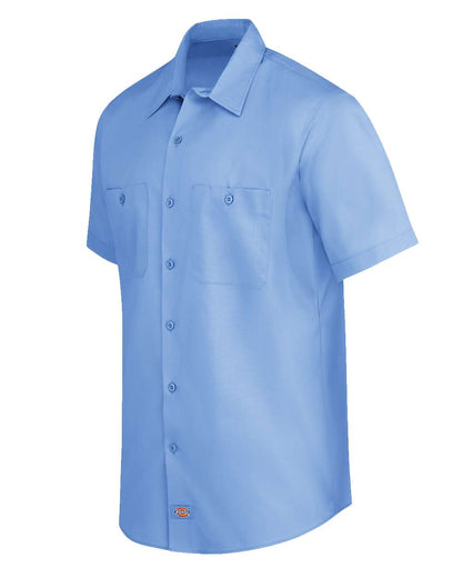 Dickies Men's Tall Industrial Worktech Ventilated Short Sleeve Work Shirt LS51T #color_Light Blue