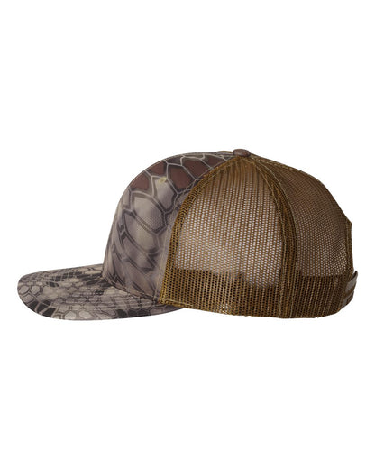 Richardson Printed Trucker Cap 112P #color_Kryptek Highlander - Buck