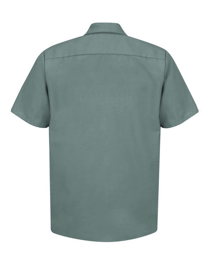 Red Kap Men's Industrial Short Sleeve Work Shirt SP24 #color_Light Green