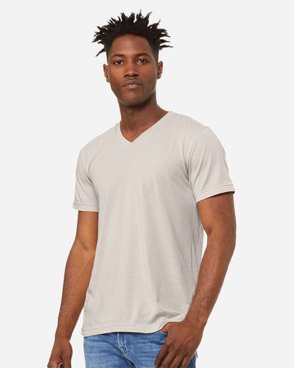 BELLA + CANVAS Unisex Heather CVC V-Neck Tee 3005CVC #colormdl_Heather Dust