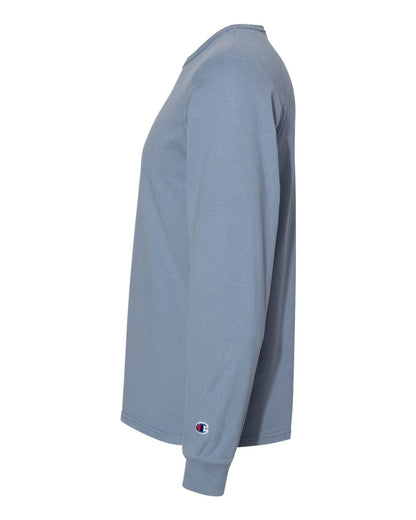 Champion Garment-Dyed Long Sleeve T-Shirt CD200 #color_Saltwater