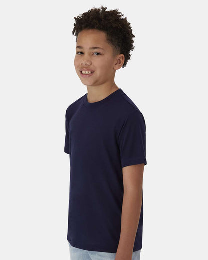 Hanes Youth Cool DRI® Cotton Touch T-Shirt 484Y #colormdl_Athletic Navy
