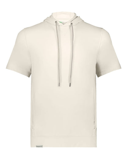 Holloway Youth Eco Revive™ Ventura Soft Knit Short Sleeve Hooded Sweatshirt 222605 #color_Birch