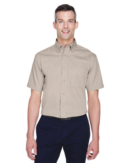 Harriton Men's Easy Blend™ Twill Dress Shirt with Stain-Release M500S #colormdl_Stone