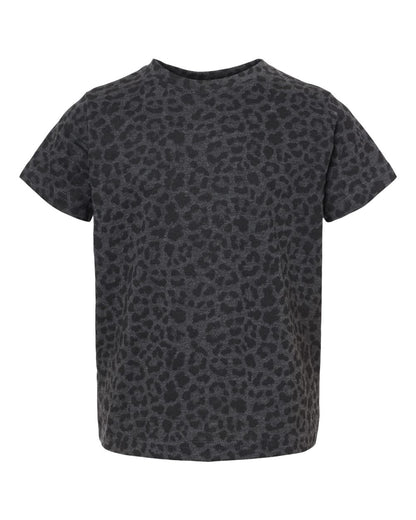 Rabbit Skins Toddler Fine Jersey Tee 3321 #color_Black Leopard