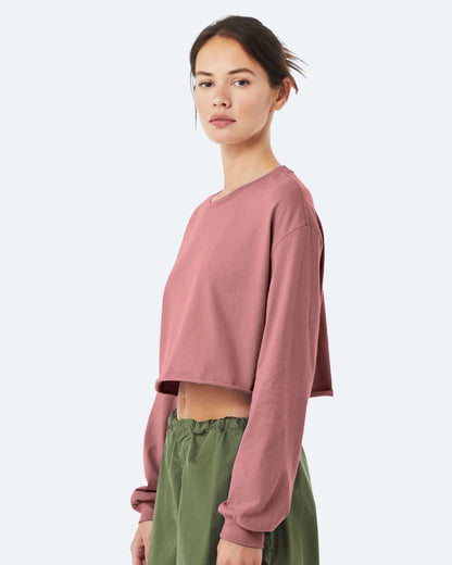 BELLA + CANVAS FWD Fashion Women's Crop Long Sleeve Tee 6501 #colormdl_Mauve