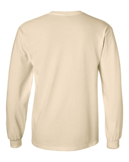 Gildan Unisex Ultra Cotton® Long Sleeve T-Shirt 2400 #color_Natural