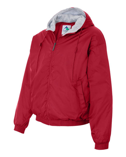 Augusta Sportswear Fleece Lined Hooded Jacket 3280 #color_Red