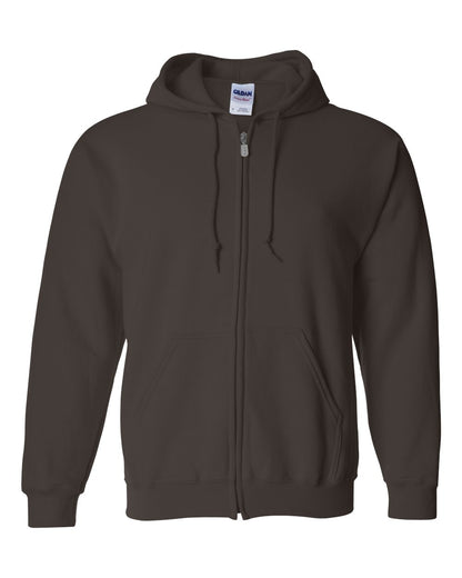 Gildan Unisex Heavy Blend™ Full-Zip Hooded Sweatshirt 18600 #color_Dark Chocolate
