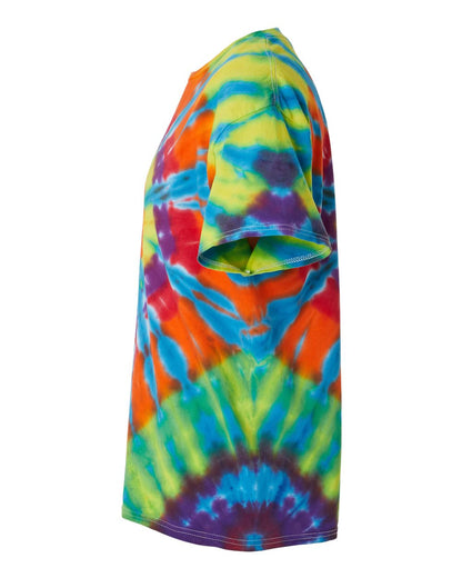 Dyenomite Rainbow Cut-Spiral Tie-Dyed T-Shirt 200TD #color_Champ
