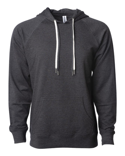 Independent Trading Co. Icon Lightweight Loopback Terry Hooded Sweatshirt SS1000 #color_Charcoal Heather