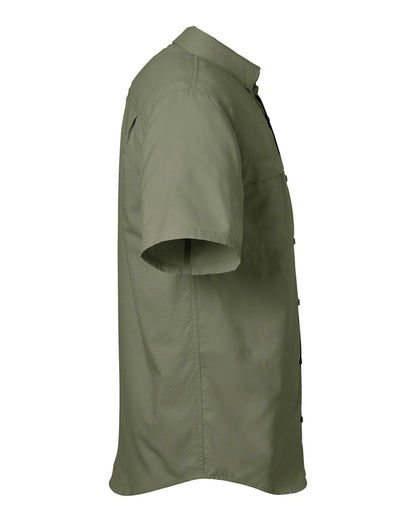 HUK Men's Tide Point Short Sleeve Shirt H150171 #color_Moss