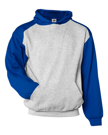 Badger Youth Sport Athletic Fleece Hooded Sweatshirt 2449 #color_Oxford/ Royal