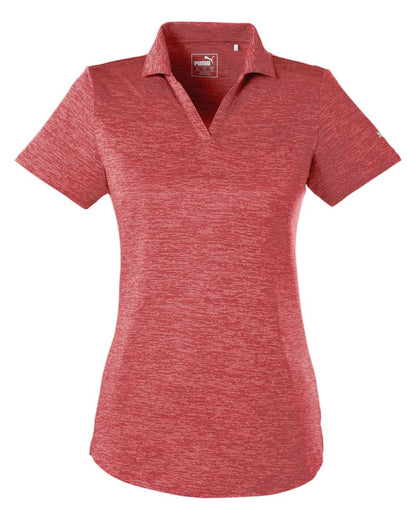 Puma Golf Women's Icon Heather Polo 596802 #color_High Risk Red