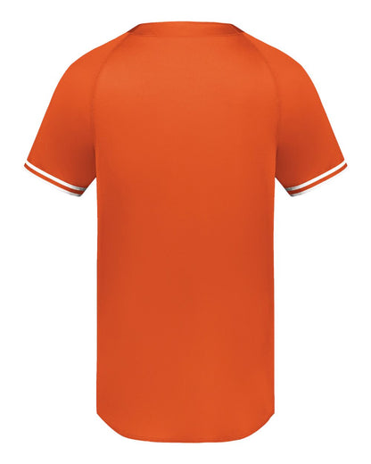 Augusta Sportswear Cutter Henley Jersey 6905 #color_Orange/ White