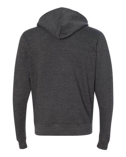 J. America Men's Triblend Full-Zip Hooded Sweatshirt 8872 #color_Black Triblend