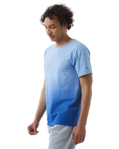 Champion Unisex Classic Jersey Dip Dye T-Shirt CD100D #colormdl_Athletic Royal Ombre
