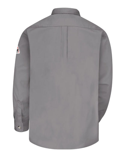 Bulwark Men's Tall Dress Uniform Shirt - Excel FR ComforTouch - 7 oz. SLU2T #color_Silver Grey