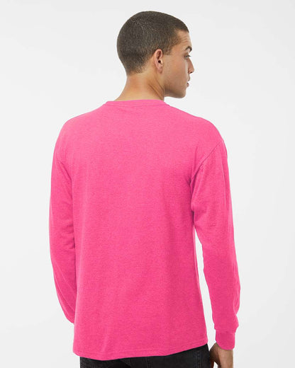 M&O Unisex Gold Soft Touch Long Sleeve T-Shirt 4820 #colormdl_Neon Pink