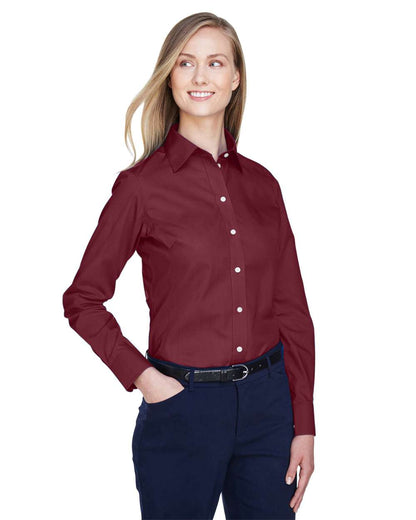 Devon & Jones Women's Crown Collection® Broadcloth Woven Dress Shirt D620W #colormdl_Burgundy