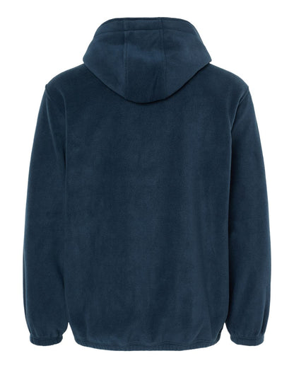 Burnside Polar Fleece Quarter-Zip Hooded Pullover 3600 #color_Navy