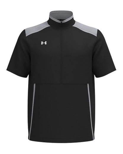 Under Armour Men's Motivate 3.0 Short Sleeve Half-Zip 1389612 #color_Black/ Mod Grey/ White