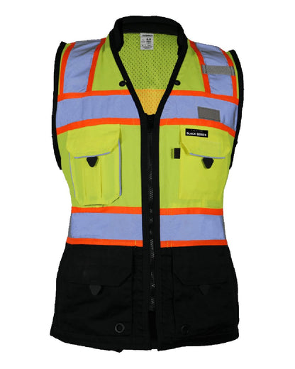 Kishigo Women's Premium Black Series® Heavy Duty Surveyors Vest S5021-5022 Kishigo Women's Premium Black Series® Heavy Duty Surveyors Vest S5021-5022