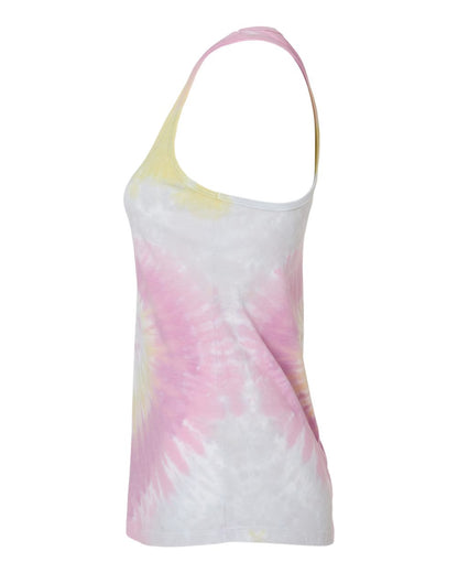 Colortone Women's Tie-Dyed Racerback Tank Top 3400 #color_Desert Rose