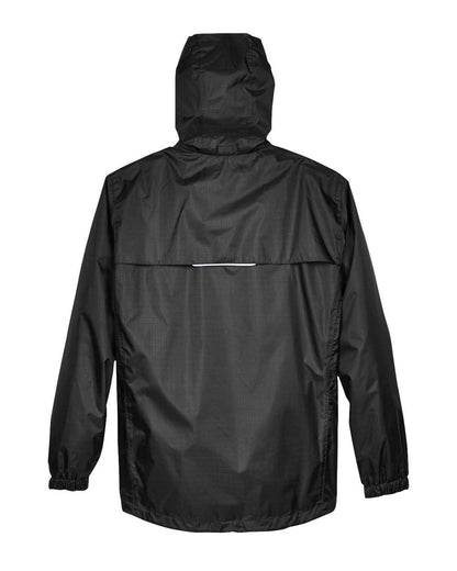 CORE365 Men's Climate Seam Sealed Lightweight Variegated Ripstop Jacket 88185 #color_Black