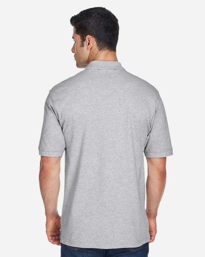 Harriton Men's Tall Cotton Pique Polo M200T #colormdl_Grey Heather