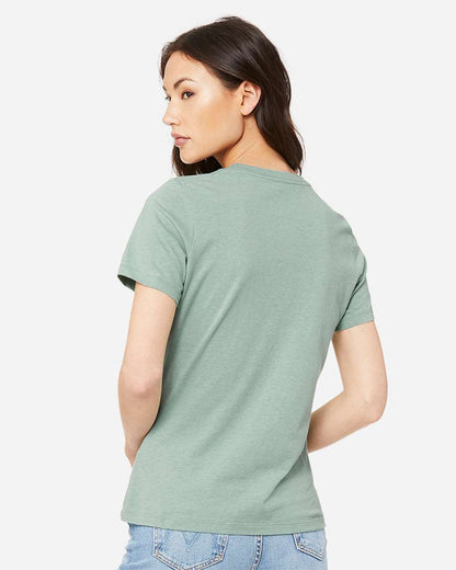 BELLA + CANVAS Women’s Relaxed Fit Heather CVC Tee 6400CVC #colormdl_Heather Prism Dusty Blue