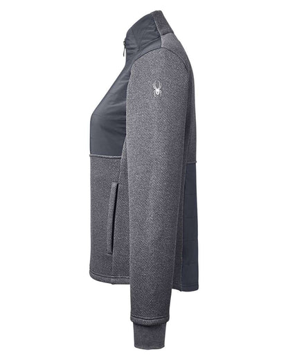 Spyder Women's Pursuit Jacket s17299 #color_Black Heather/ Polar