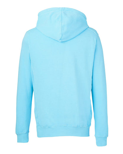 J. America Unisex Pigment-Dyed Fleece Hooded Sweatshirt 8730 #color_Capri