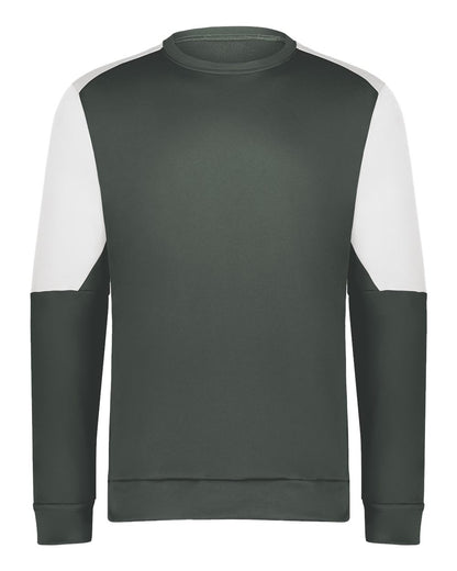 Holloway Men's Momentum Team Crewneck Sweatshirt 223525 #color_Iron/ White
