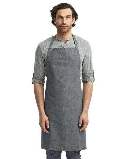 Artisan Collection by Reprime Recycled Bib Apron RP150 #colormdl_Grey Denim
