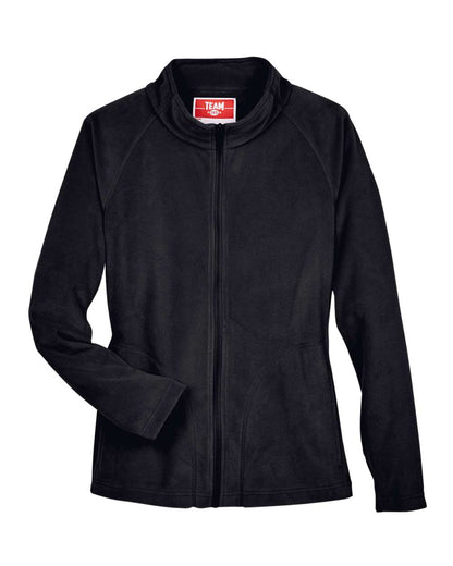Team 365 Women's Campus Microfleece Jacket TT90W #color_Black