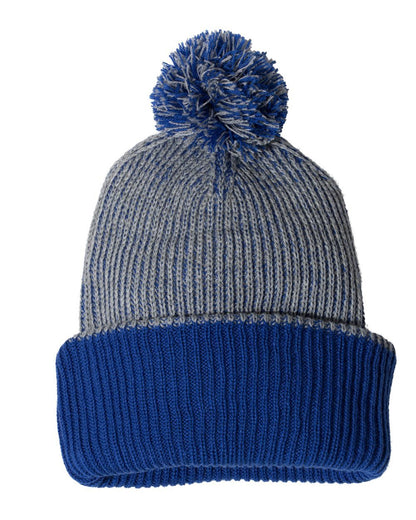 Sportsman 12" Speckled Pom-Pom Cuffed Beanie SP70 Sportsman 12" Speckled Pom-Pom Cuffed Beanie SP70