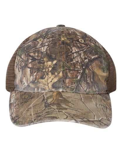 Richardson Garment Washed Printed Trucker Cap 111P #color_Realtree Edge/ Brown