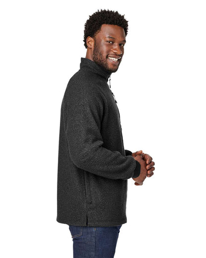 North End Men's Aura Sweater Fleece Quarter-Zip Pullover NE713 #colormdl_Black/ Black