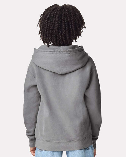 Comfort Colors Youth Garment-Dyed Lightweight Fleece Hooded Sweatshirt 1467Y #colormdl_Grey