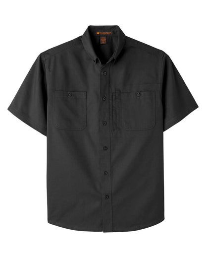 Harriton Men's Advantage IL Short Sleeve Work Shirt M585 #color_Black