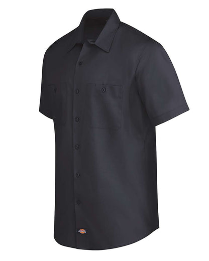 Dickies Men's Tall Industrial Worktech Ventilated Short Sleeve Work Shirt LS51T #color_Dark Navy