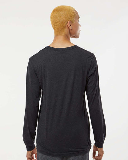 BELLA + CANVAS Triblend Long Sleeve Tee 3513 #colormdl_Black Heather Triblend