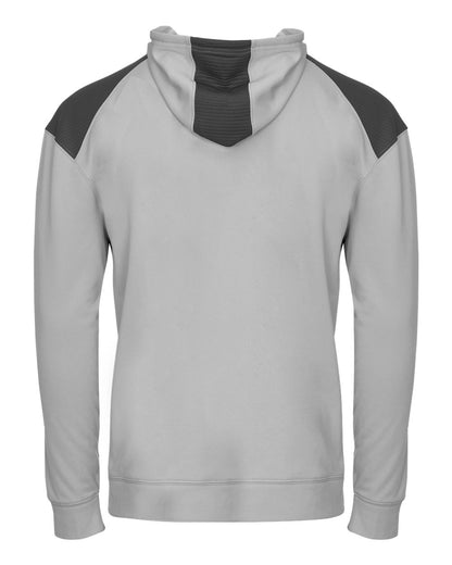 Badger Breakout Performance Fleece Hooded Sweatshirt 1440 #color_Silver/ Graphite