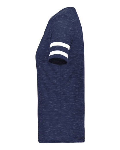 Holloway Women's Eco Revive™ Monterey V-Neck T-Shirt 223245 #color_Navy Heather/ White