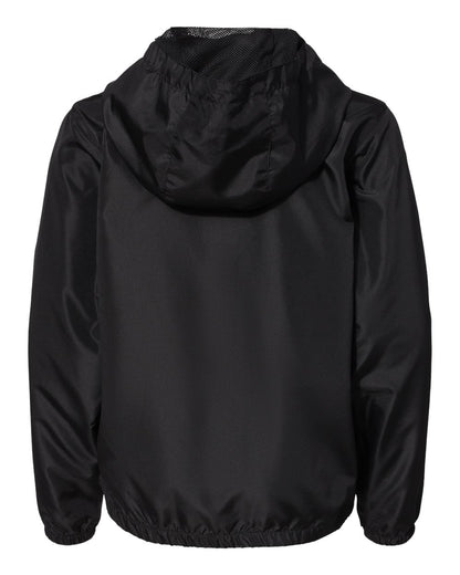 Independent Trading Co. Youth Lightweight Windbreaker Full-Zip Jacket EXP24YWZ #color_Black