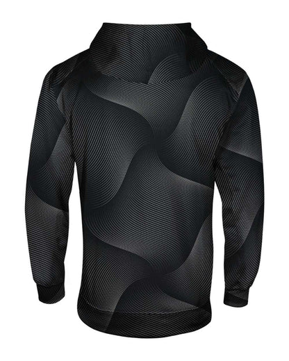 Badger Men's Warp Hooded Sweatshirt 1413 #color_Black