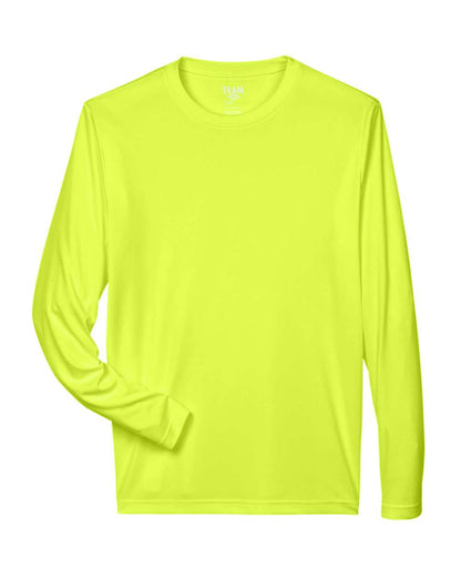 Team 365 Men's Zone Performance Long Sleeve T-Shirt TT11L #color_Safety Yellow